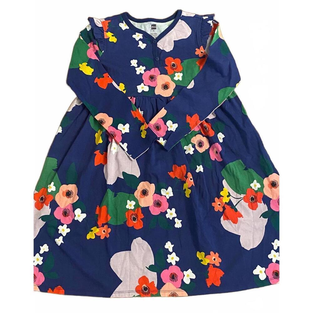 Tea Collection Girls Navy NWOT Dress sz 10 - Picture 3 of 6